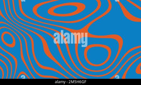 Kurvige, flüssige Formen, fließende Imitation, farbenfroher Hintergrund. Abstrakte dynamische Wellenstruktur. Stockfoto