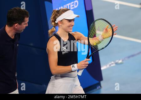 Sydney, Australien. 29. Dezember 2022. Katie Swan aus Großbritannien reagiert, nachdem sie am 29. Dezember 2022 beim United Cup im Sydney Olympic Park Tennis Centre, Sydney, Australien, ihr Spiel gegen Zoe Hive aus Australien gewonnen hat. Foto von Peter Dovgan. Nur redaktionelle Verwendung, Lizenz für kommerzielle Verwendung erforderlich. Keine Verwendung bei Wetten, Spielen oder Veröffentlichungen von Clubs/Ligen/Spielern. Kredit: UK Sports Pics Ltd/Alamy Live News Stockfoto