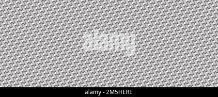 Dekorierte graue Metalloberfläche. Metallnieten, nahtloses Muster. Abstrakter metallischer Hintergrund. Abbildung: Breite 3D mm Stockfoto