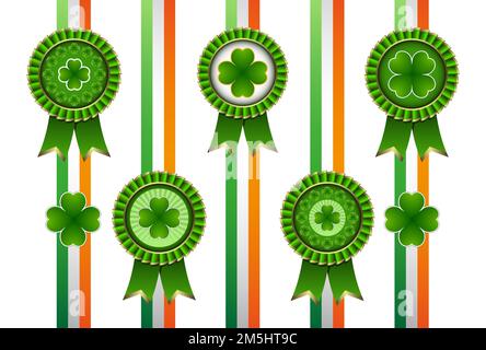 Rosettenband für Happy St. Tag Der Patricks Stock Vektor