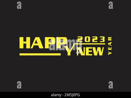 Frohes neues Jahr 2023-Ikonendesign Stock Vektor