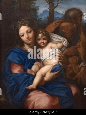 Carlo Maratta (1625-1713), die Heilige Familie, Ca. 1675-1680. Sacra Famiglia. Kapitolinische Museen, Rom, Italien. Öl auf Segeltuch Bestand PC 52 Stockfoto