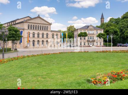 COBURG, Deutschland - Juni 20: Die neoklassische Theater (Landestheater) von Coburg, Deutschland am 20. Juni 2018. Stockfoto