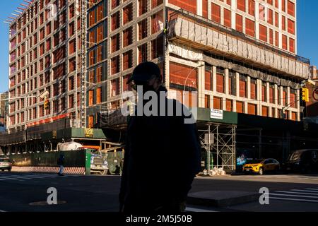 Bau von Seniorenwohnungen in Chelsea in New York am Dienstag, den 20. Dezember 2022. (© Richard B. Levine) Stockfoto