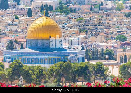 Jerusalem, Israel; 29. Dezember 2022 - Felsendom auf dem Tempelberg, Jerusalem, Israel. Stockfoto