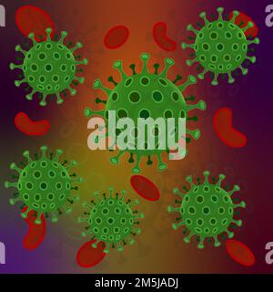 Ein Coronavirus-Hintergrund Stockfoto