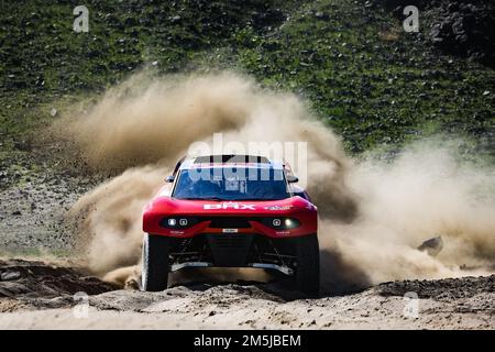 201 LOEB Sébastien (Fra), LURQUIN Fabian (Bel), Bahrain RAID Extreme, BRX, Prodrive Hunter, Auto, FIA W2RC, Action during the Private Test of the Dakar 2023, vom 28. Bis 29. Dezember 2022 in der Nähe von Yanbu, Saudi-Arabien - Photo Florent Gooden / DPPI Stockfoto