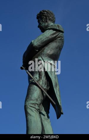 Das Denkmal für Admiral Iwan Fedorovich Kruzenshtern, den berühmten russischen Entdecker Stockfoto