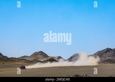 #201 LOEB Sébastien (Fra), LURQUIN Fabian (Bel), Bahrain RAID Extreme, BRX, Prodrive Hunter, Auto, FIA W2RC, Action during the Private Test of the Dakar 2023, vom 28. Bis 29. Dezember 2022 nahe Yanbu, Saudi Arabien Stockfoto
