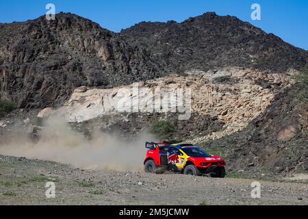 201 LOEB Sebastien (Fra), LURQUIN Fabian (Bel), Bahrain RAID Extreme, BRX, Prodrive Hunter, Auto, FIA W2RC, Action during the Private Test of the Dakar 2023, vom 28. Bis 29. Dezember 2022 nahe Yanbu, Saudi-Arabien - Foto: Florent Gooden/DPPI/LiveMedia Stockfoto