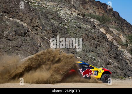 201 LOEB Sebastien (Fra), LURQUIN Fabian (Bel), Bahrain RAID Extreme, BRX, Prodrive Hunter, Auto, FIA W2RC, Action during the Private Test of the Dakar 2023, vom 28. Bis 29. Dezember 2022 nahe Yanbu, Saudi-Arabien - Foto: Florent Gooden/DPPI/LiveMedia Stockfoto