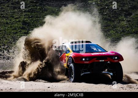 201 LOEB Sebastien (Fra), LURQUIN Fabian (Bel), Bahrain RAID Extreme, BRX, Prodrive Hunter, Auto, FIA W2RC, Action during the Private Test of the Dakar 2023, vom 28. Bis 29. Dezember 2022 nahe Yanbu, Saudi-Arabien - Foto: Florent Gooden/DPPI/LiveMedia Stockfoto
