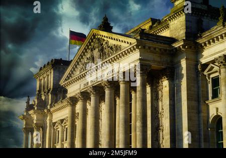 Deutschland, Berlin, Reichstagsgebäude in Berlin-Tiergarten an der Spree, wo sich der deutsche landtag befindet Stockfoto