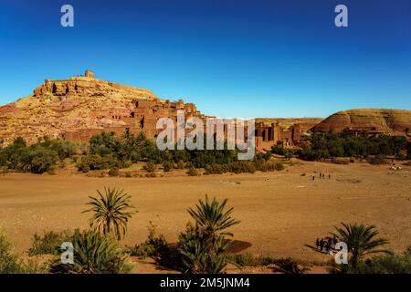 Nordafrika. Marokko. Ksar d'Ait Ben Haddou im Atlasgebirge Marokkos. UNESCO-Weltkulturerbe seit 1987 Stockfoto