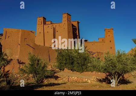 Nordafrika. Marokko. Ksar d'Ait Ben Haddou im Atlasgebirge Marokkos. UNESCO-Weltkulturerbe seit 1987 Stockfoto