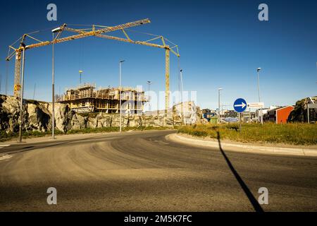 Landschaft rund um Nuuk, die Hauptstadt Grönlands. Stockfoto