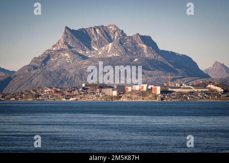 Landschaft rund um Nuuk, die Hauptstadt Grönlands. Stockfoto