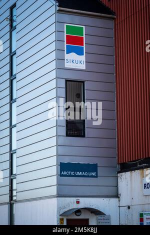 Landschaft rund um Nuuk, die Hauptstadt Grönlands. Stockfoto