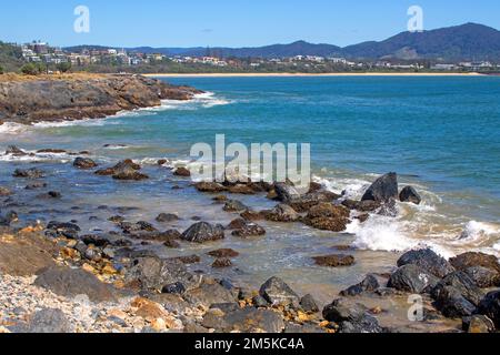 Blick auf Coffs Harbour von der südlichen Bruchmauer Stockfoto