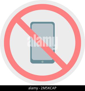 Symbol „Smartphone sperren“. Symbol für das Sperren von Mobiltelefonen. Stock Vektor