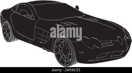 Moderner Fahrzeugvektor. Abbildung Auf Weißem Hintergrund. Eine Vektordarstellung Eines modernen Autos. Stock Vektor