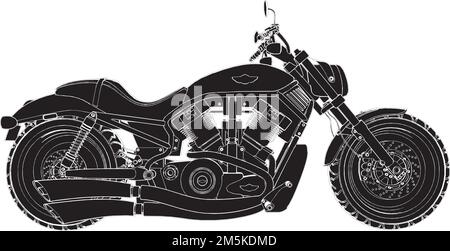 Motorrad-Vektor. Abbildung Auf Weißem Hintergrund. Eine Vektordarstellung Eines Motorrads. Stock Vektor