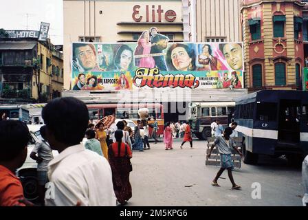 Elite Cinema Hall in Esplanade, Kalkutta, Indien. Stockfoto