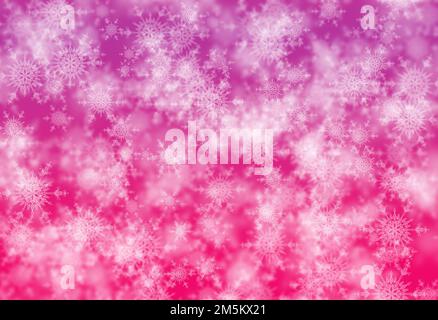 Computergeneriertes hochauflösendes Bild eines abstrakten roten Schneeflocken-Hintergrunds Stockfoto