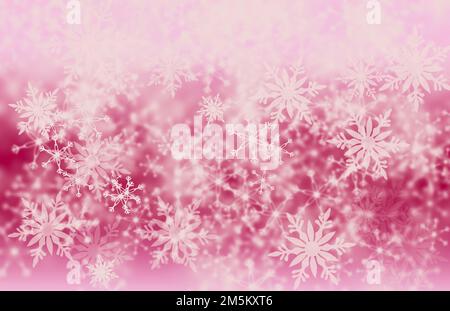 Computergeneriertes hochauflösendes Bild eines abstrakten roten Schneeflocken-Hintergrunds Stockfoto