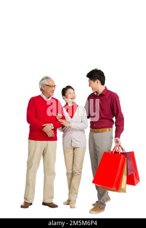 Einkaufen mit nach Hause nehmen Stockfoto