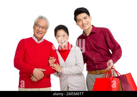 Einkaufen mit nach Hause nehmen Stockfoto