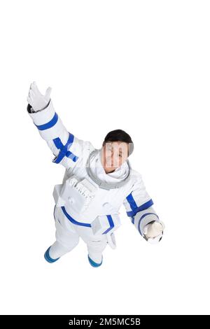 Ältere männliche Astronauten ausscheiden Stockfoto