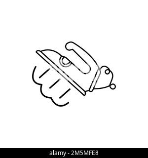 Symbol für Dampfbügeleisen. Symbol für Haushaltsgeräte. Stock Vektor