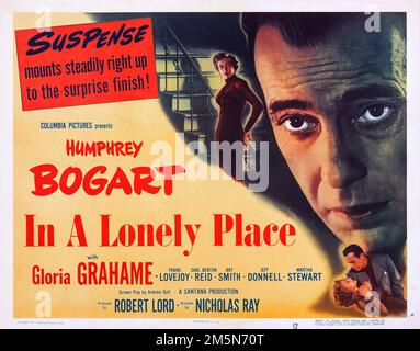 In A Lonely Place (1950) Vintage Film Poster Feat Humphrey Bogart und Gloria Grahame Stockfoto