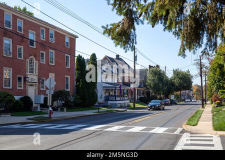 Washington Avenue in Newtown Pennsylvania, USA Stockfoto