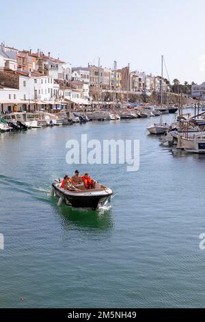 Historischer Hafen, Ciutadella oder Ciutadela, Menorca, Balearen, Spanien Stockfoto