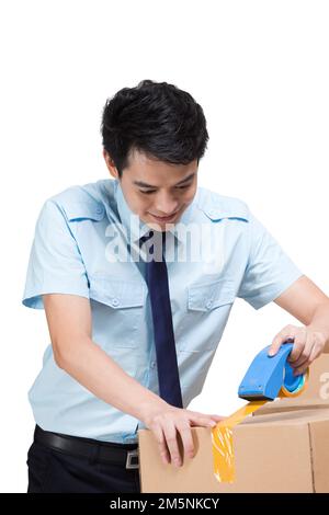 Lagerpersonal für Verpackungslogistik Stockfoto