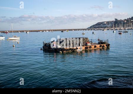 Schwimmenden Ponton Stockfoto