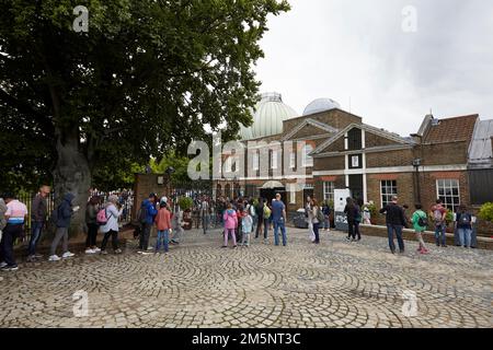 Null Meridian in Greenwich, London, England, Großbritannien Stockfoto