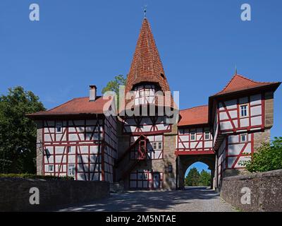 Roedelseer Tor, Iphofen, Unterfranken, Bayern, Deutschland Stockfoto