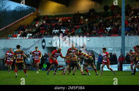 Llandovery RFC V Carmarthen Quins 2022 Indigo Prem Stockfoto