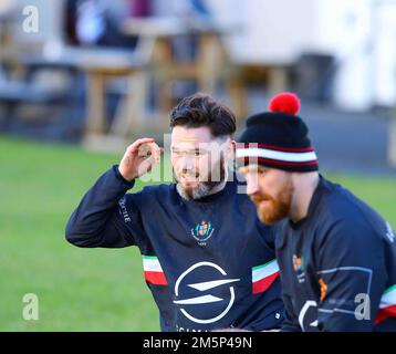 Llandovery RFC V Carmarthen Quins 2022 Indigo Prem Stockfoto