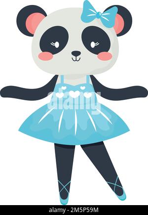 panda-Balletttänzerin Stock Vektor