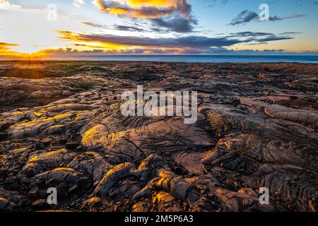 LAVAFELDER VULKANE VULKANE IM NATIONALPARK HAWAII HAWAII USA Stockfoto