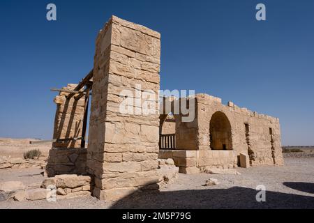 Qusayr Amra Desert Castle Well Building in Jordanien Stockfoto