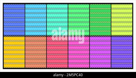 MEHRFARBIGES ZICKZACK-MUSTER Stock Vektor