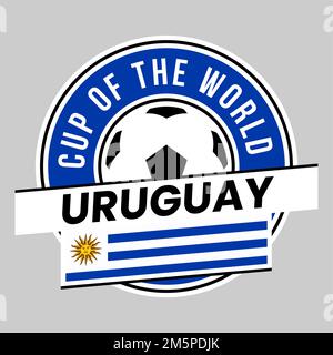 Abbildung: Uruguay Teamabzeichen für das Fußballturnier Stockfoto