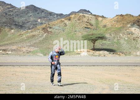 SAINZ Carlos (SPA), Team Audi Sport, Audi RS Q e-tron E2, Auto, Portrait während des Privattests des Dakar 2023, vom 28. Bis 29. Dezember 2022 in der Nähe von Yanbu, Saudi-Arabien - Photo Florent Gooden / DPPI Stockfoto