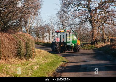 In ganz Großbritannien – Winer Scenes am Stadtrand von Chorley, Lancashire, Großbritannien Stockfoto