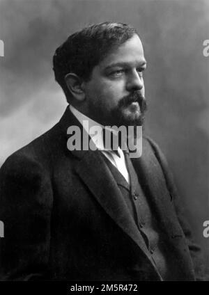 Portrait des französischen Komponisten Claude Debussy (1862-1918) von Nadar, 1908 Stockfoto